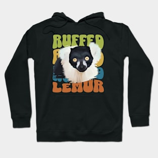 Black and White Ruffed Lemur Hoodie